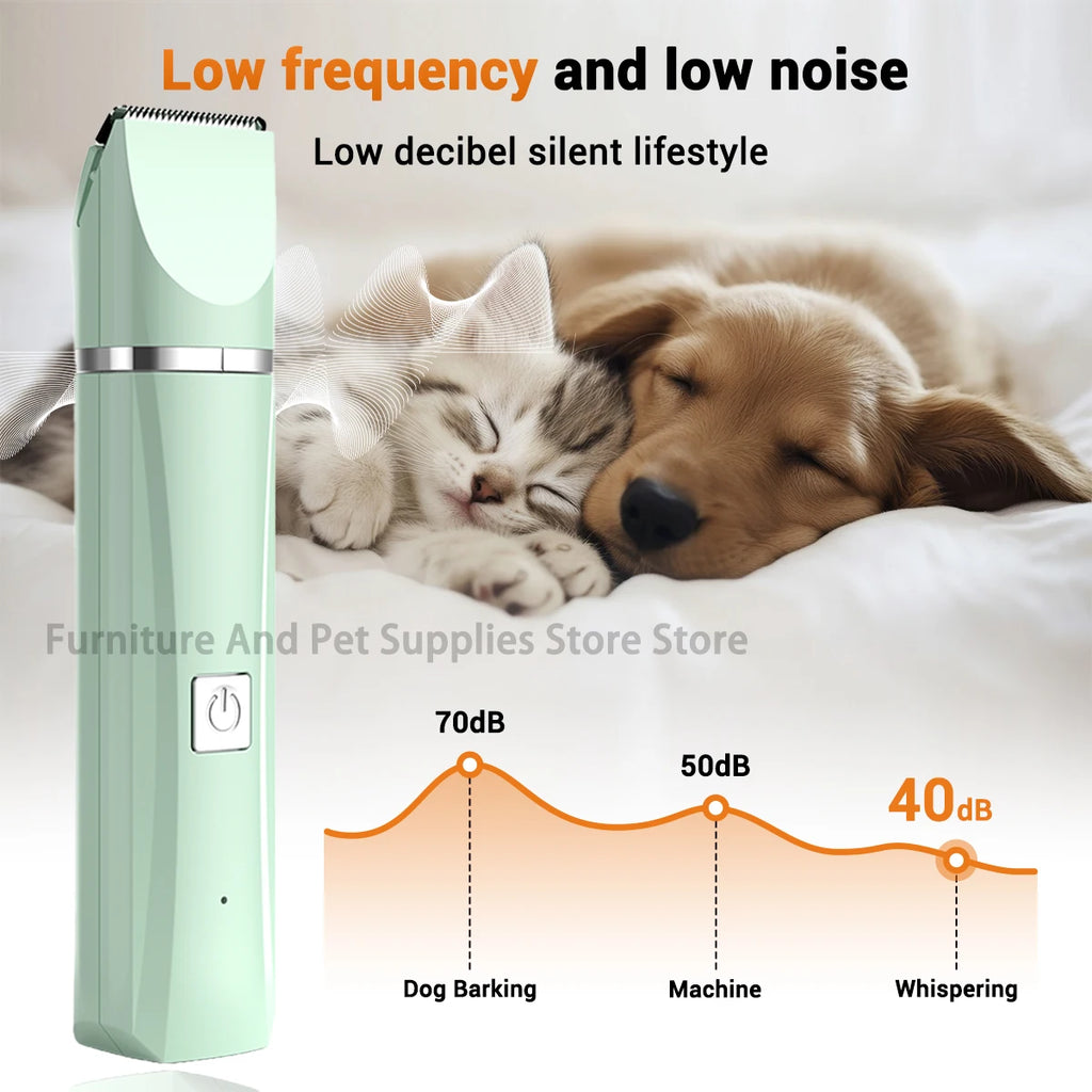 Hooral™ 4-in-1 Professional Pet Grooming Trimmer | Low Noise Waterproof Dog & Cat Hair Clipper