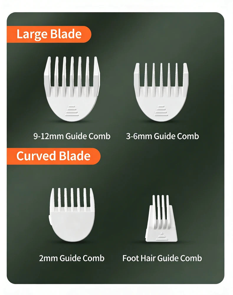 Hooral™ 4-in-1 Professional Pet Grooming Trimmer | Low Noise Waterproof Dog & Cat Hair Clipper