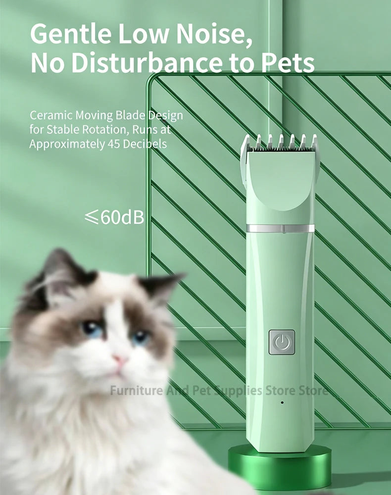 Hooral™ 4-in-1 Professional Pet Grooming Trimmer | Low Noise Waterproof Dog & Cat Hair Clipper