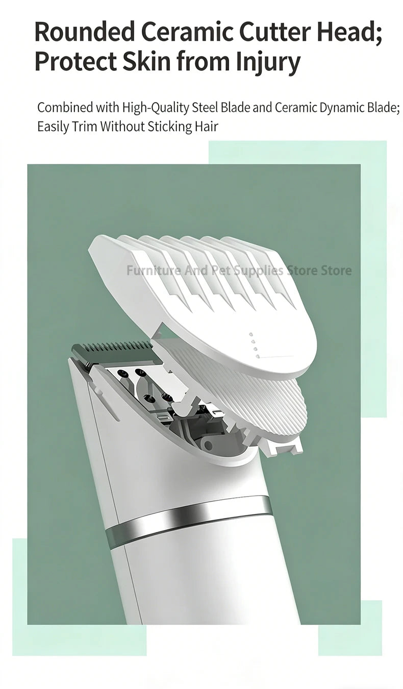 Hooral™ 4-in-1 Professional Pet Grooming Trimmer | Low Noise Waterproof Dog & Cat Hair Clipper