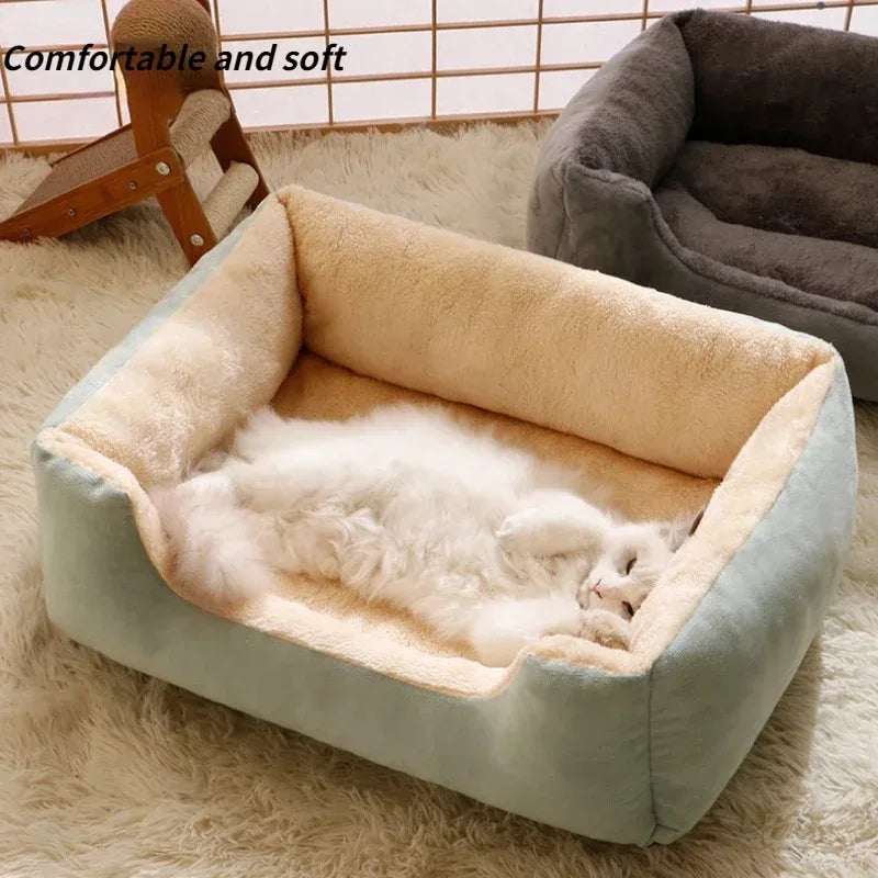 Hooral™ Cozy Pet Bed House for Cats & Dogs | Warm Winter Cushion Basket Habitat