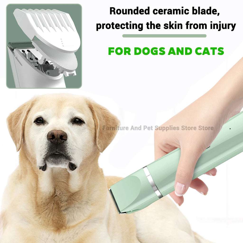 Hooral™ 4-in-1 Professional Pet Grooming Trimmer | Low Noise Waterproof Dog & Cat Hair Clipper