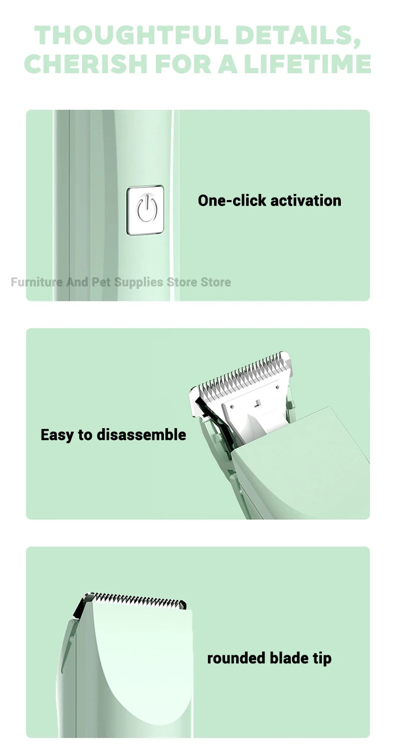 Hooral™ 4-in-1 Professional Pet Grooming Trimmer | Low Noise Waterproof Dog & Cat Hair Clipper