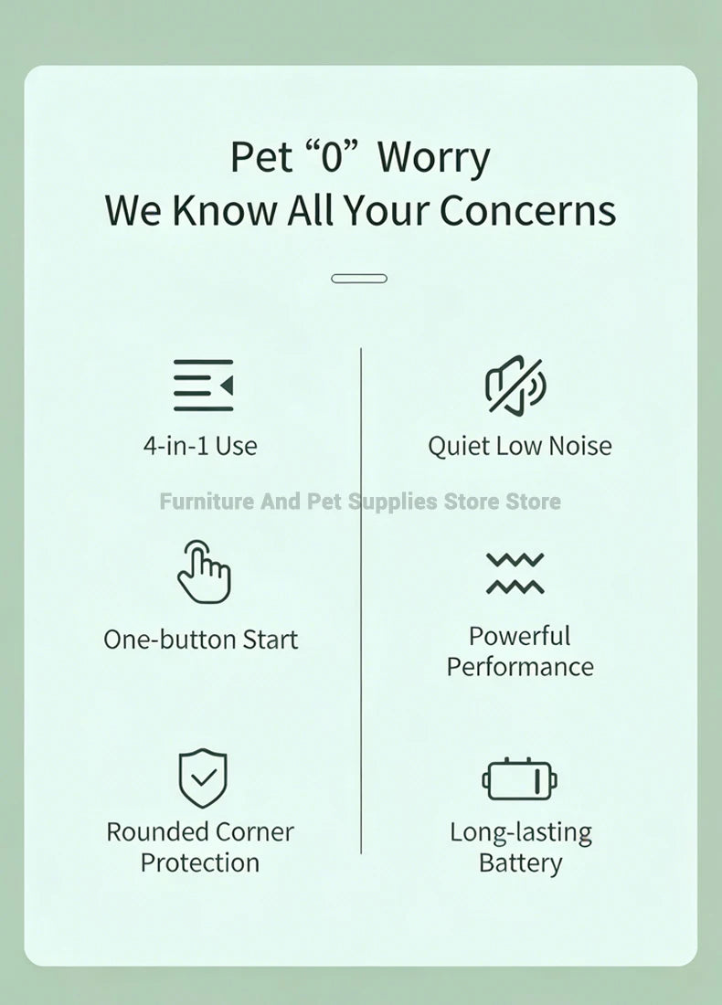 Hooral™ 4-in-1 Professional Pet Grooming Trimmer | Low Noise Waterproof Dog & Cat Hair Clipper